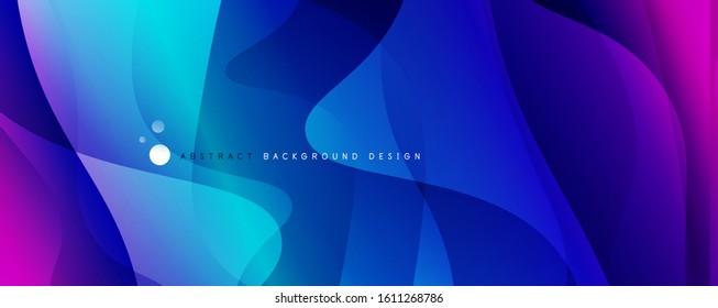 Trendy simple fluid color gradient abstract background with dynamic wave line effect. Vector Illustration For Wallpaper, Banner, Background, Card, Book Illustration, landing page