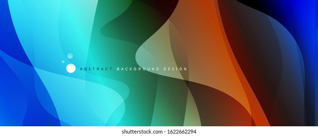 Trendy simple fluid color gradient abstract background with dynamic wave line effect. Vector Illustration For Wallpaper, Banner, Background, Card, Book Illustration, landing page