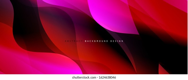 Trendy simple fluid color gradient abstract background with dynamic wave line effect. Vector Illustration For Wallpaper, Banner, Background, Card, Book Illustration, landing page