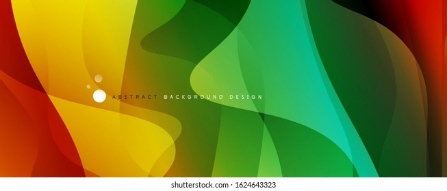 Trendy simple fluid color gradient abstract background with dynamic wave line effect. Vector Illustration For Wallpaper, Banner, Background, Card, Book Illustration, landing page