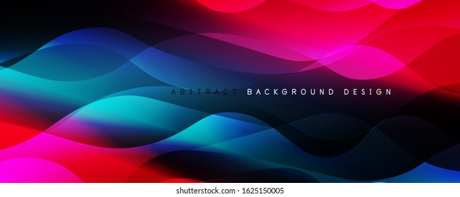 Trendy simple fluid color gradient abstract background with dynamic wave line effect. Vector Illustration For Wallpaper, Banner, Background, Card, Book Illustration, landing page