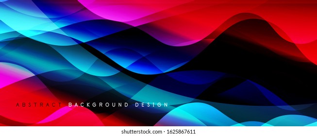 Fondo abstracto del degradado de color del fluido simple y moderno con efecto de línea de onda dinámica. Ilustración vectorial para fondo de escritorio, pancarta, fondo, tarjeta, ilustración del libro, página de inicio