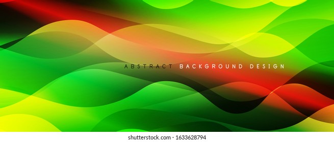 Trendy simple fluid color gradient abstract background with dynamic wave line effect. Vector Illustration For Wallpaper, Banner, Background, Card, Book Illustration, landing page