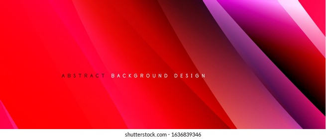 Trendy, einfache Farbverlauf-Abstrakte Hintergrund mit dynamischem Wellenlinieneffekt. Vektorgrafik für Bildschirmhintergründe, Banner, Hintergrund, Karte, Buchillustration, Landing-Page