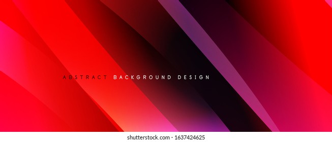 Trendy, einfache Farbverlauf-Abstrakte Hintergrund mit dynamischem Wellenlinieneffekt. Vektorgrafik für Bildschirmhintergründe, Banner, Hintergrund, Karte, Buchillustration, Landing-Page