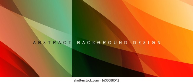 Trendy, einfache Farbverlauf-Abstrakte Hintergrund mit dynamischem Wellenlinieneffekt. Vektorgrafik für Bildschirmhintergründe, Banner, Hintergrund, Karte, Buchillustration, Landing-Page