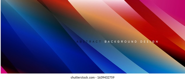 Trendy, einfache Farbverlauf-Abstrakte Hintergrund mit dynamischem Wellenlinieneffekt. Vektorgrafik für Bildschirmhintergründe, Banner, Hintergrund, Karte, Buchillustration, Landing-Page
