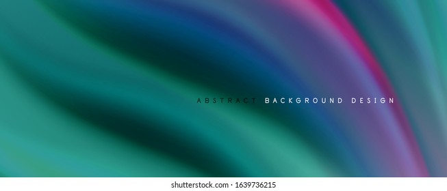 Fondo abstracto del degradado de color del fluido simple y moderno con efecto de línea de onda dinámica. Ilustración vectorial para fondo de escritorio, pancarta, fondo, tarjeta, ilustración del libro, página de inicio