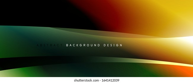 Trendy, einfache Farbverlauf-Abstrakte Hintergrund mit dynamischem Wellenlinieneffekt. Vektorgrafik für Bildschirmhintergründe, Banner, Hintergrund, Karte, Buchillustration, Landing-Page