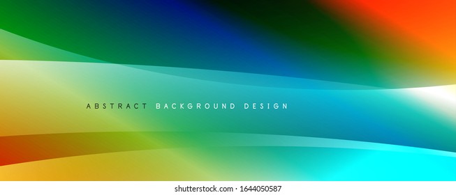 Trendy, einfache Farbverlauf-Abstrakte Hintergrund mit dynamischem Wellenlinieneffekt. Vektorgrafik für Bildschirmhintergründe, Banner, Hintergrund, Karte, Buchillustration, Landing-Page