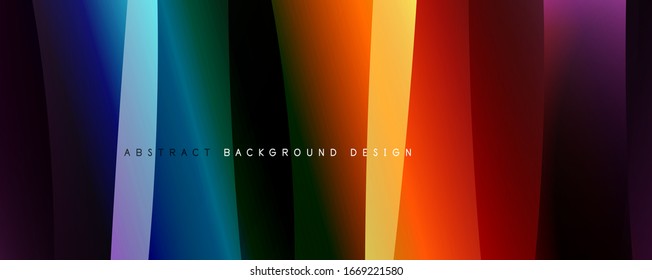Fondo abstracto de color simple y moderno con efecto de línea de onda dinámica. Ilustración vectorial 
