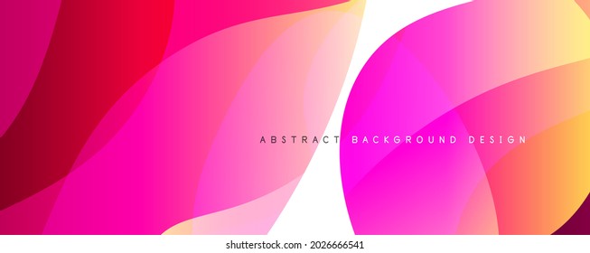 Trendy, einfache Farbverlauf-Abstrakte Hintergrund mit dynamischem Wellenlinieneffekt. Vektorgrafik für Bildschirmhintergründe, Banner, Hintergrund, Karte, Buchillustration, Landing-Page