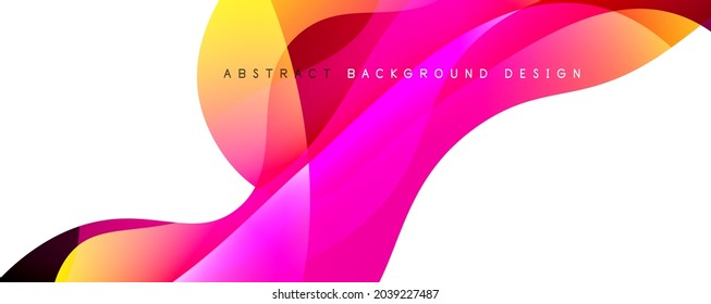 Trendy simple fluid color gradient abstract background with dynamic wave line effect. Vector Illustration For Wallpaper, Banner, Background, Card, Book Illustration, landing page