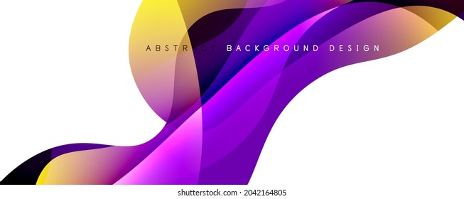 Fondo abstracto del degradado de color del fluido simple y moderno con efecto de línea de onda dinámica. Ilustración vectorial para fondo de escritorio, pancarta, fondo, tarjeta, ilustración del libro, página de inicio