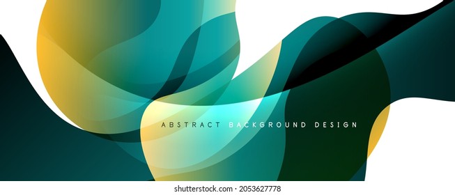Fondo abstracto del degradado de color del fluido simple y moderno con efecto de línea de onda dinámica. Ilustración vectorial para fondo de escritorio, pancarta, fondo, tarjeta, ilustración del libro, página de inicio