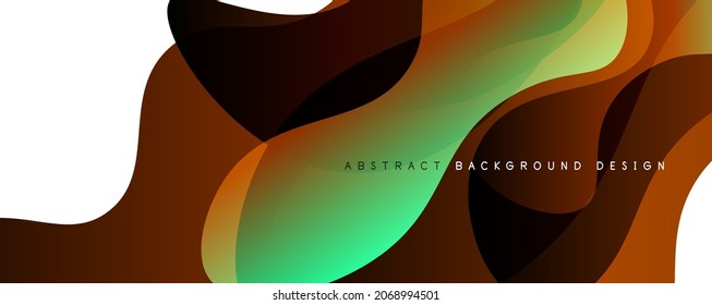Trendy, einfache Farbverlauf-Abstrakte Hintergrund mit dynamischem Wellenlinieneffekt. Vektorgrafik für Bildschirmhintergründe, Banner, Hintergrund, Karte, Buchillustration, Landing-Page