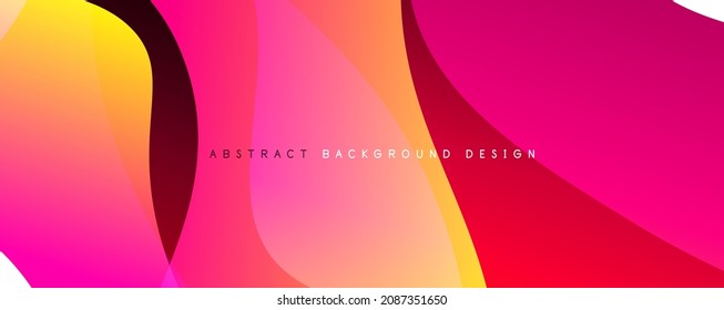 Trendy simple fluid color gradient abstract background with dynamic wave line effect. Vector Illustration For Wallpaper, Banner, Background, Card, Book Illustration, landing page