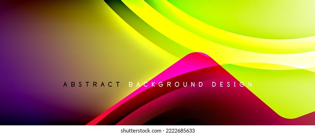 Fondo abstracto del degradado de color del fluido simple y moderno con efecto de línea de onda dinámica. Ilustración vectorial para fondo de escritorio, pancarta, fondo, tarjeta, ilustración del libro, página de inicio