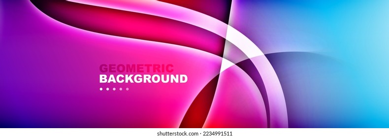 Trendy simple fluid color gradient abstract background with dynamic wave line effect