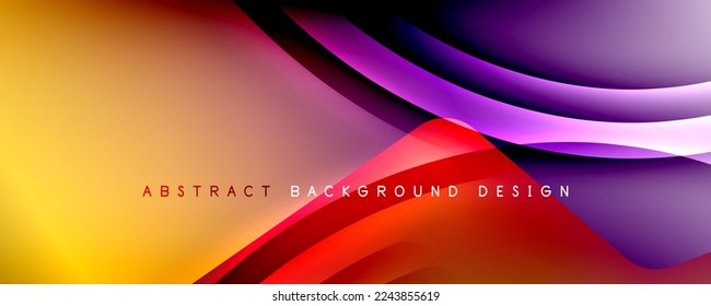 Fondo abstracto del degradado de color del fluido simple y moderno con efecto de línea de onda dinámica. Ilustración vectorial para fondo de escritorio, pancarta, fondo, tarjeta, ilustración del libro, página de inicio