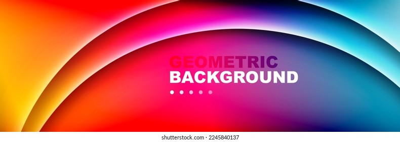 Trendy simple fluid color gradient abstract background with dynamic wave line effect