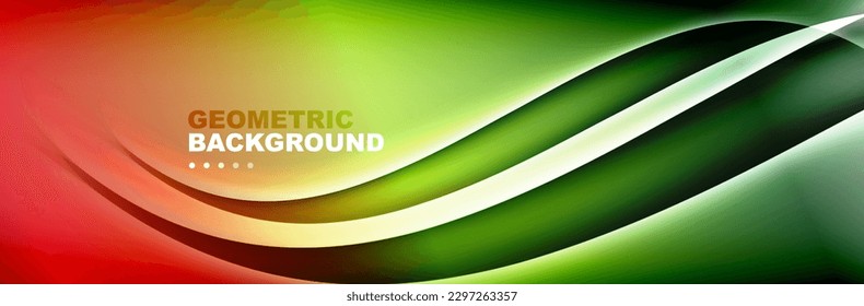 Fondo abstracto de degradado de color de fluido simple y moderno con efecto de línea de onda dinámica