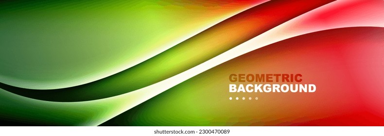 Trendy simple fluid color gradient abstract background with dynamic wave line effect