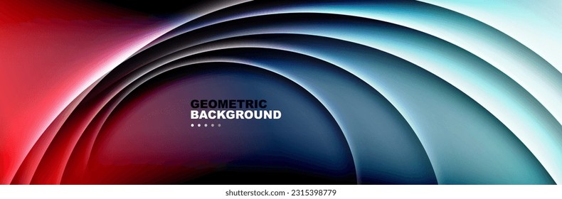 Trendy simple fluid color gradient abstract background with dynamic wave line effect