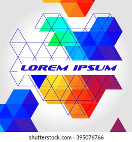 Trendy simple many triangle background, vector illustration.