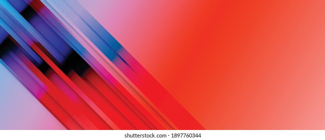 Trendy simple rectangle color gradient abstract red background with dynamic stripe line effect. Vector Illustration For Wallpaper, Banner, Background, Card, Book Illustration, landing page