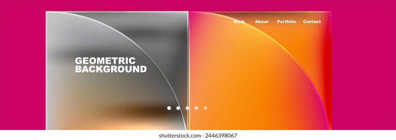 Trendy Einfaches rundes Dreieck und Kreis mit Farbverläufen Abstrakten Hintergrund. Vektorillustration für Bildschirmhintergrund, Banner, Hintergrund, Karte, Buchabbildung, Zielseite