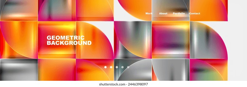 Trendy Simple Round Triangle and Circle with Gradients Abstract Background. Vector Illustration For Wallpaper, Banner, Background, Card, Book Illustration, landing page