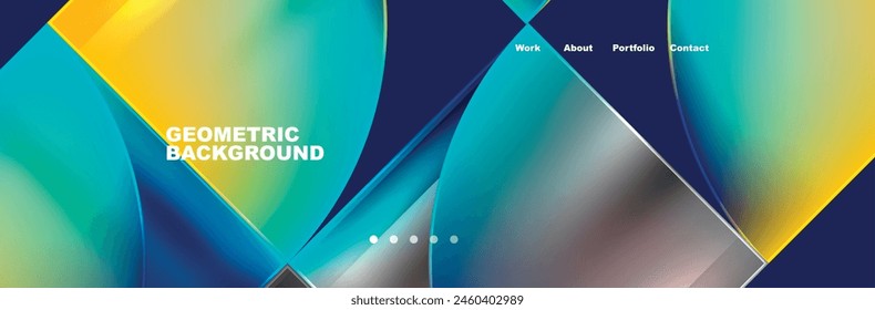 Trendy Simple Round Triangle and Circle with Gradients Abstract Background. Vector Illustration For Wallpaper, Banner, Background, Card, Book Illustration, landing page