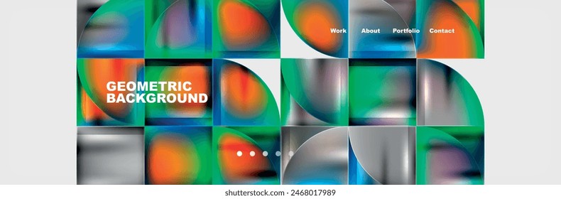 Trendy Simple Round Triangle and Circle with Gradients Abstract Background. Vector Illustration For Wallpaper, Banner, Background, Card, Book Illustration, landing page