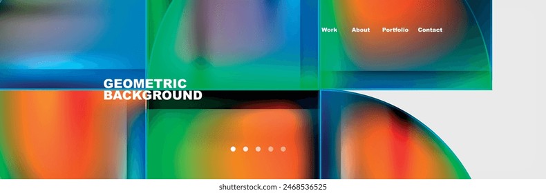 Trendy Simple Round Triangle and Circle with Gradients Abstract Background. Vector Illustration For Wallpaper, Banner, Background, Card, Book Illustration, landing page