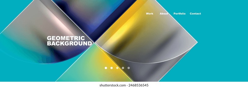 Trendy Simple Round Triangle and Circle with Gradients Abstract Background. Vector Illustration For Wallpaper, Banner, Background, Card, Book Illustration, landing page