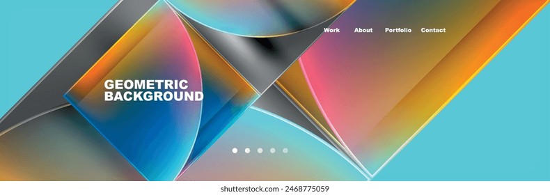 Trendy Simple Round Triangle and Circle with Gradients Abstract Background. Vector Illustration For Wallpaper, Banner, Background, Card, Book Illustration, landing page