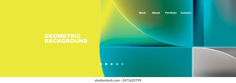 Trendy Simple Round Triangle and Circle with Gradients Abstract Background. Vector Illustration For Wallpaper, Banner, Background, Card, Book Illustration, landing page