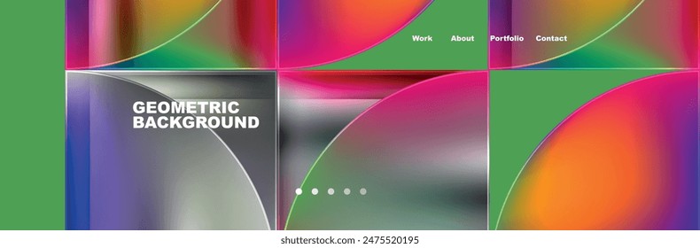 Triángulo redondo simple de moda y círculo con Gradientes de fondo Abstractas. Ilustración vectorial Para Fondo de pantalla, Anuncio, Fondo, Tarjeta, Ilustración de libro, página de destino