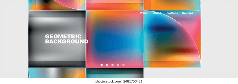 Trendy Simple Round Triangle and Circle with Gradients Abstract Background. Vector Illustration For Wallpaper, Banner, Background, Card, Book Illustration, landing page