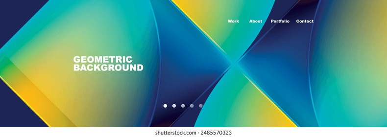Trendy Simple Round Triangle and Circle with Gradients Abstract Background. Vector Illustration For Wallpaper, Banner, Background, Card, Book Illustration, landing page