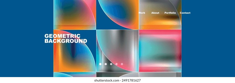 Trendy Simple Round Triangle and Circle with Gradients Abstract Background. Vector Illustration For Wallpaper, Banner, Background, Card, Book Illustration, landing page