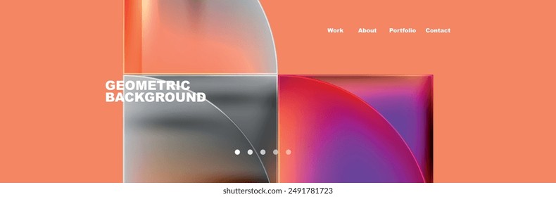 Trendy Simple Round Triangle and Circle with Gradients Abstract Background. Vector Illustration For Wallpaper, Banner, Background, Card, Book Illustration, landing page