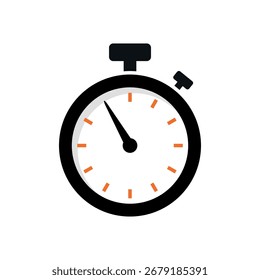 Trendy Simple Stopwatch Icon Vector Illustration Template