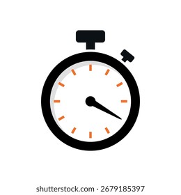 Modelo de ilustração de vetor de ícone de cronômetro simples da moda