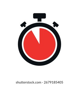 Plantilla de Ilustración vectorial de iconos de cronómetro simple de moda