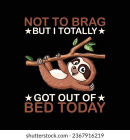 TRENDY SLOTH T SHIRT DESIGN