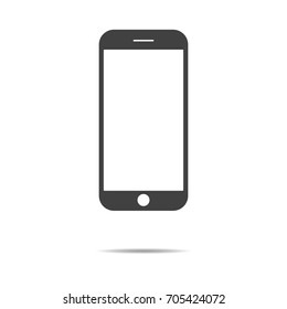 Trendy smartphone icon - simple flat design isolated on white background, vector
