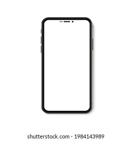 Trendy smartphone mockup mobile phones. Template for infographics or presentation. Vector illustration
