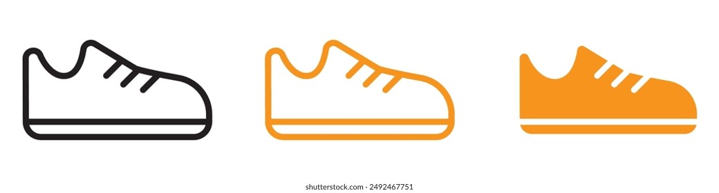 Trendy Sneaker Shoe Icon for Fashion and Sports Graphics Essential for Representing Sneakers and Athletic Footwear